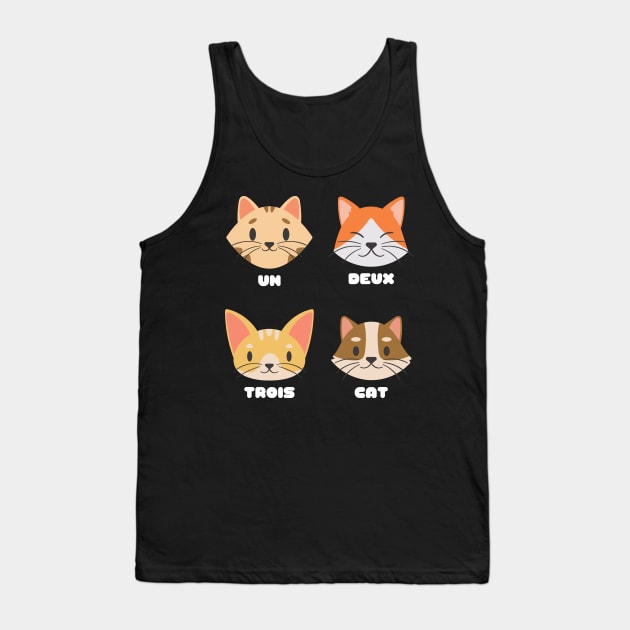 Un Deux Trois Cat Tank Top by nathalieaynie